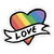 09 - Sticker Corazón Love - comprar online