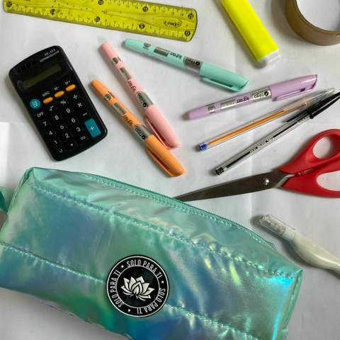 Cartuchera Puffer Cubo Aqua - comprar online