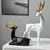 Imagem do Estatueta cervo estatueta, ornamento de mesa, estatueta animal Estilo nórdico geométrico