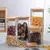Caixas De Armazenamento Transparentes com Tampa De Bambu, Doces e Lanche Latas,