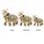 Elefante da sorte em estilo chinês tradicional Feng Shui, estátua de resina esculpida para riqueza.