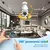 Câmera CCTV Panorâmica de Segurança Doméstica Sem Fio, Wi-Fi, Luz LED, 360,
