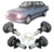 Kit lâmpada Ultra Led Farol Alto e Baixo H4 e Milha H3 para Chevette