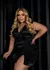 VESTIDO COM FENDA NO VELUDO COM STRASS