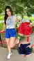 Short elastano feminino liso