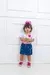 Saia jeans infantil