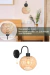 Arandela Fibra Natural Bambu Artesanal Boho Quarto Nat91 na internet