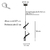 Pendente Led Moderno Espiral Preto 10W Cabeceira Bet30 - loja online