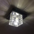 Spot Cristal Sobrepor Quadrado Base Inox 11cm Ac974s - comprar online
