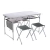 Mesa plegable de aluminio con 4 bancos