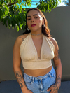 Cropped Shine Off White