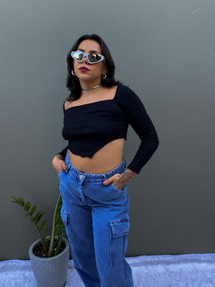 Cropped basic Preto