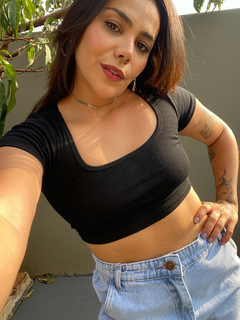 Cropped Iris black - comprar online