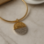 Choker Aro e Pingente Duo Banhado a Ouro 18k - loja online