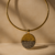 Choker Aro e Pingente Duo Banhado a Ouro 18k na internet