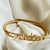 Pulseira Bracelete Gratidão 69mm Zamak banhado com verniz italiano - comprar online