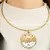 Imagem do Choker Aro e Pingente Duo Banhado a Ouro 18k