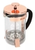 Cafetera Vidrio Acero Inoxidable Prensa Francesa 800ml Cobre