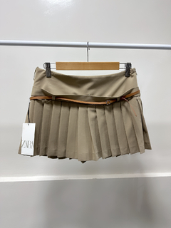 Falda Short Camel Zara - comprar en línea