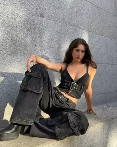 Top de Mezclilla con tiros Bershka