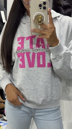 Sudadera Bershka Hate Love pedreria
