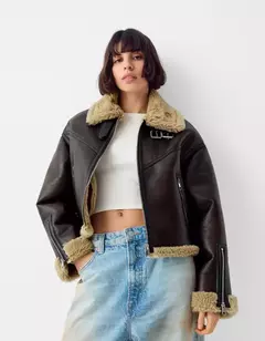 Chamarra Frizada Bershka