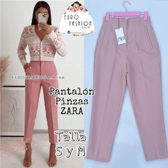 Pantalon con pinzas Zara