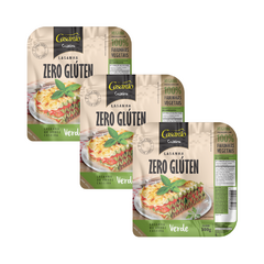 Kit com 3 Pacotes de Massa para Lasanha Vegana Verde de 300g cada - Casarão