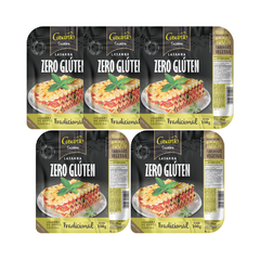 Kit com 5 Unidades de Massa para Lasanha Vegana Tradicional 300g - Casarão