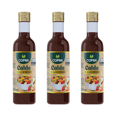 Kit com 3 Vidros de Calda de Açúcar de Coco de 250mL cada - Copra