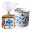 Stroopwafel Wafel Holandês 280g + Lata Decorativa Branca - Moinho Wafers