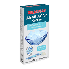 Agar-Agar Kanten Gelificante Vegetal de Algas Marinhas 4 sticks de 4g cada 16g - Gelialgas