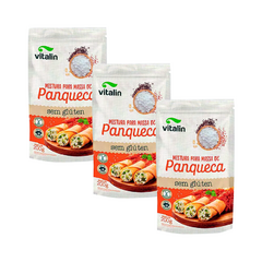 Kit 3 Pacotes de Mistura para Massa de Panqueca sem Glúten de 200g cada - Vitalin