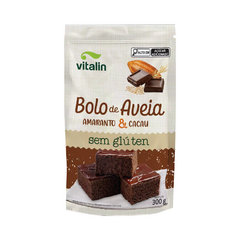 Mistura para Bolo de Aveia, Amaranto e Cacau sem Glúten 300g - Vitalin