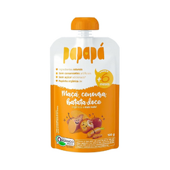 Papinha Orgânica de Maçã, Cenoura e Batata Doce 100g - Papapá
