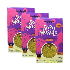 Kit 3 Sopa Masala de 140g cada - Holyfoods