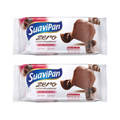 Kit com 2 Unidade de Bolo Zero Adição de Açúcares Sabor Chocolate 250g - Suavipan