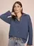 LE LIS BLANC - BLUSA LAURA AZUL MEDIO M - comprar online