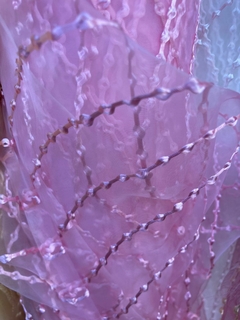 Organza rosa 3D lunares rosas en internet