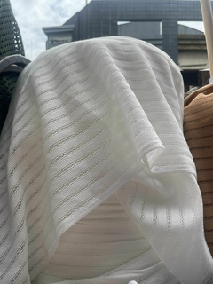 crochet blanco diseño lineal - comprar online