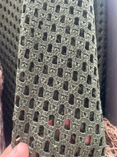 crochet verde militar diseño circular - comprar online