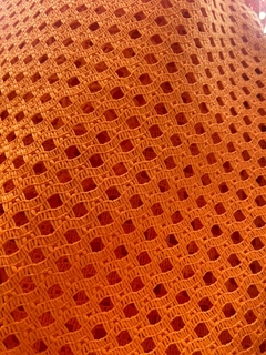 crochet naranja diseño circolar - comprar online