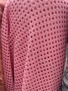 crochet redondo rosa