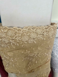 tul bordado dorado - comprar online