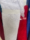 tul bordado blanco