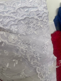 tul bordado blanco - comprar online