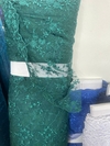 tul bordado verde