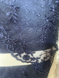tul bordado azul noche - comprar online