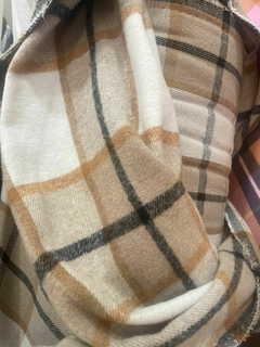 camisaco escoces beige/blanco - comprar online