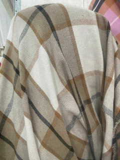 camisaco escoces beige/blanco